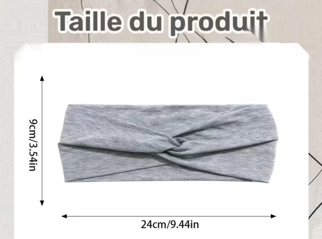 Bandeau large croisé pour femme