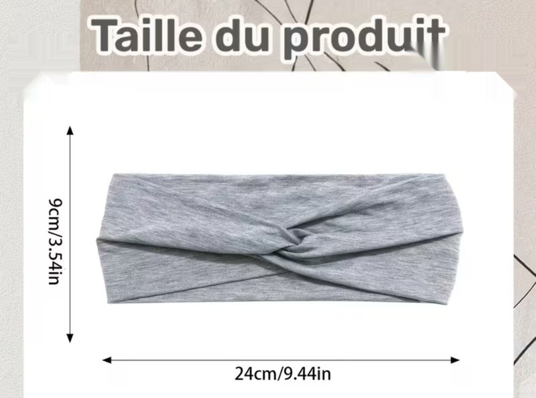 Bandeau large croisé pour femme