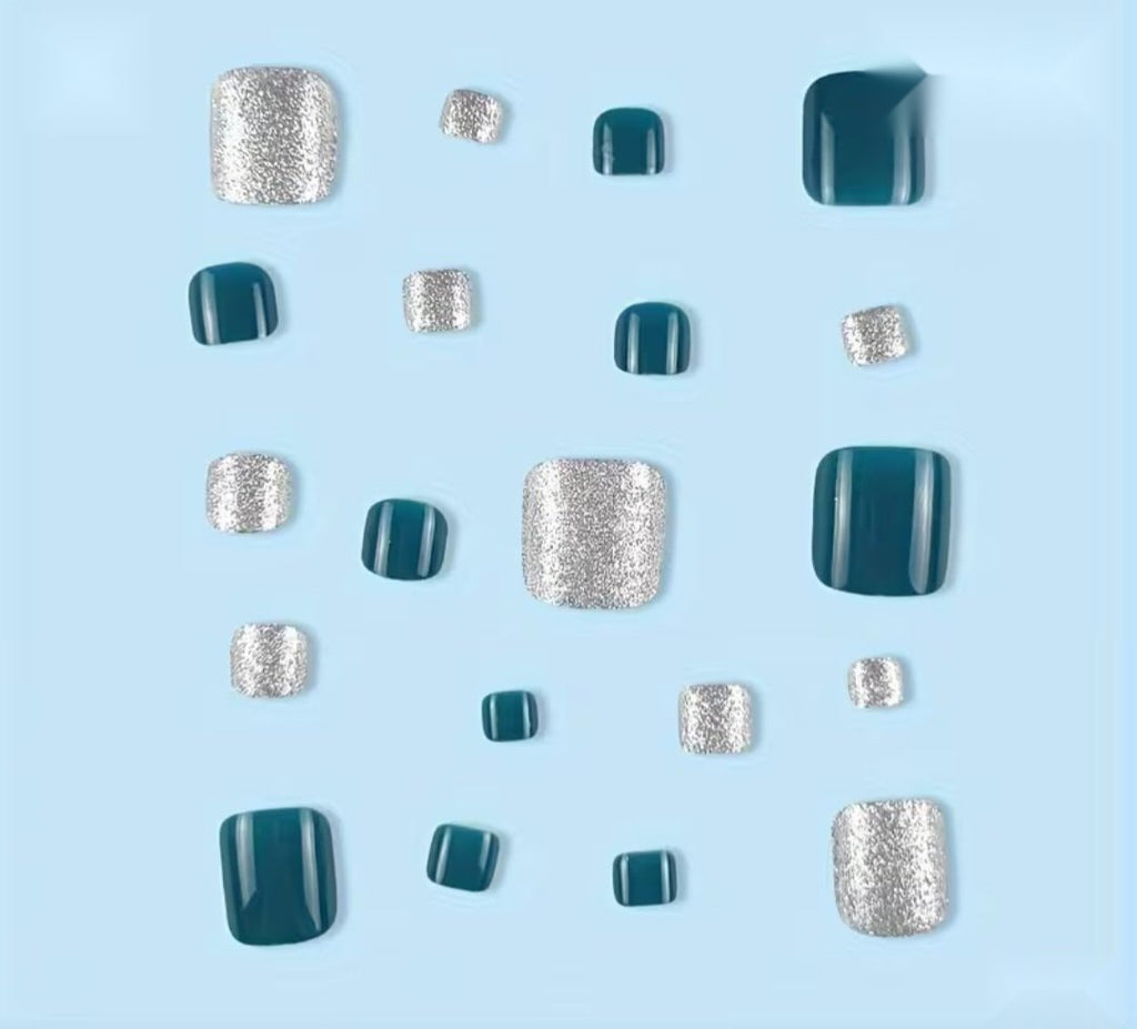 Faux ongles pour orteils — 24 pièces