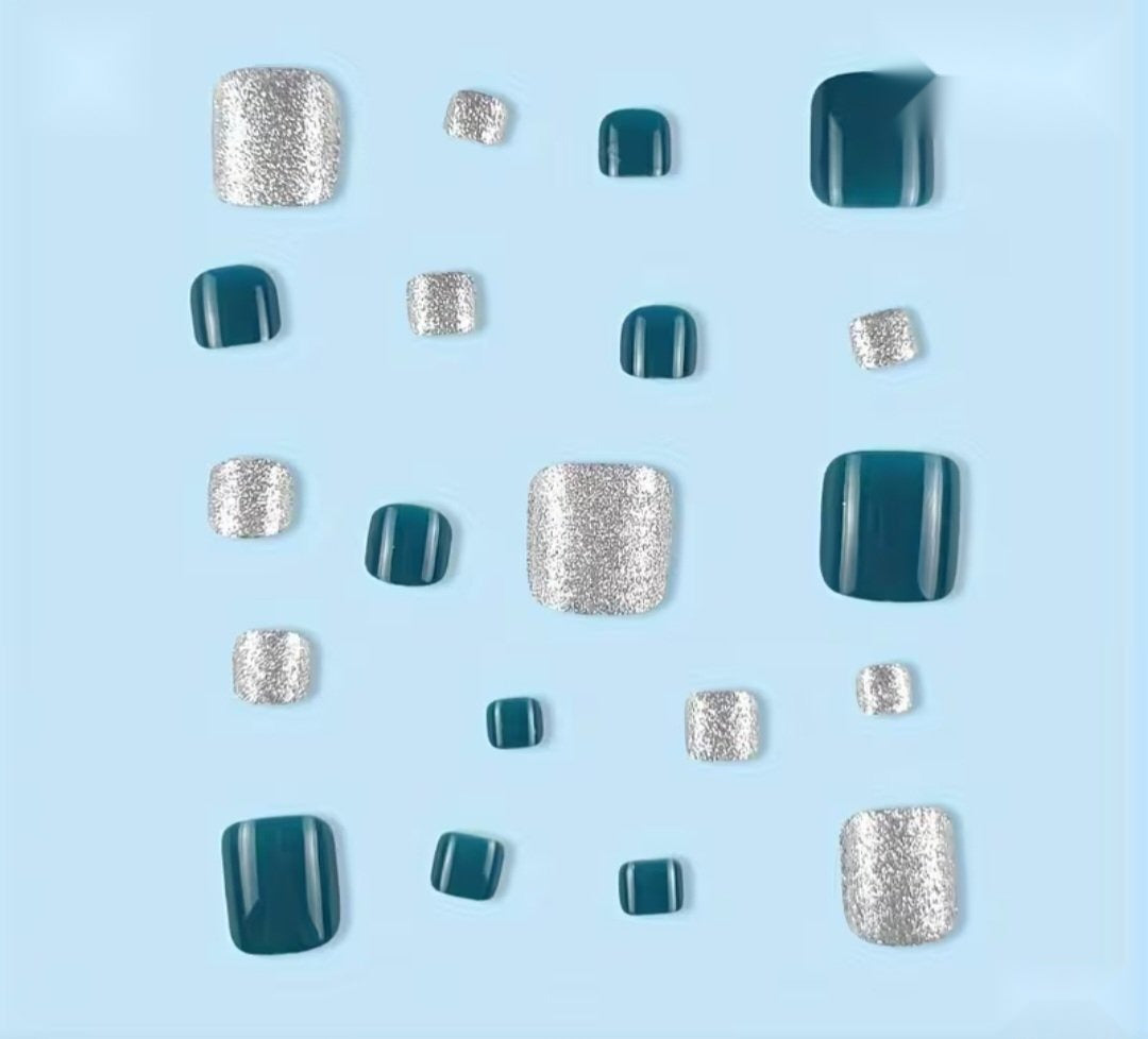 Faux ongles pour orteils — 24 pièces