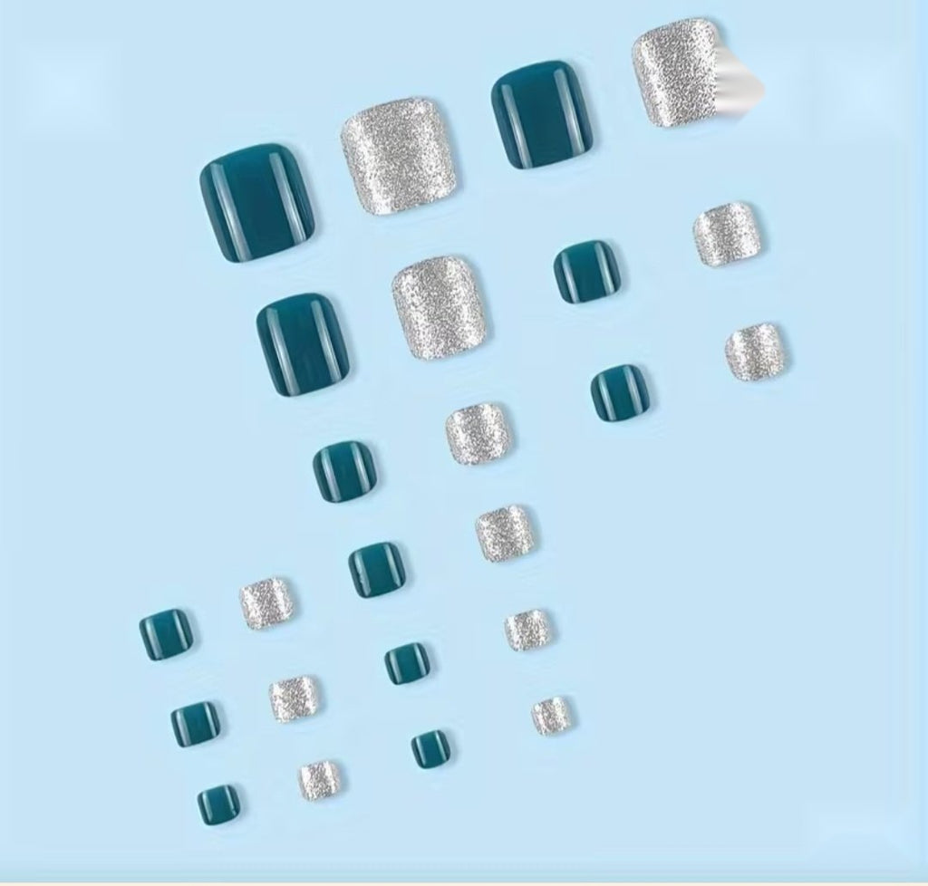 Faux ongles pour orteils — 24 pièces