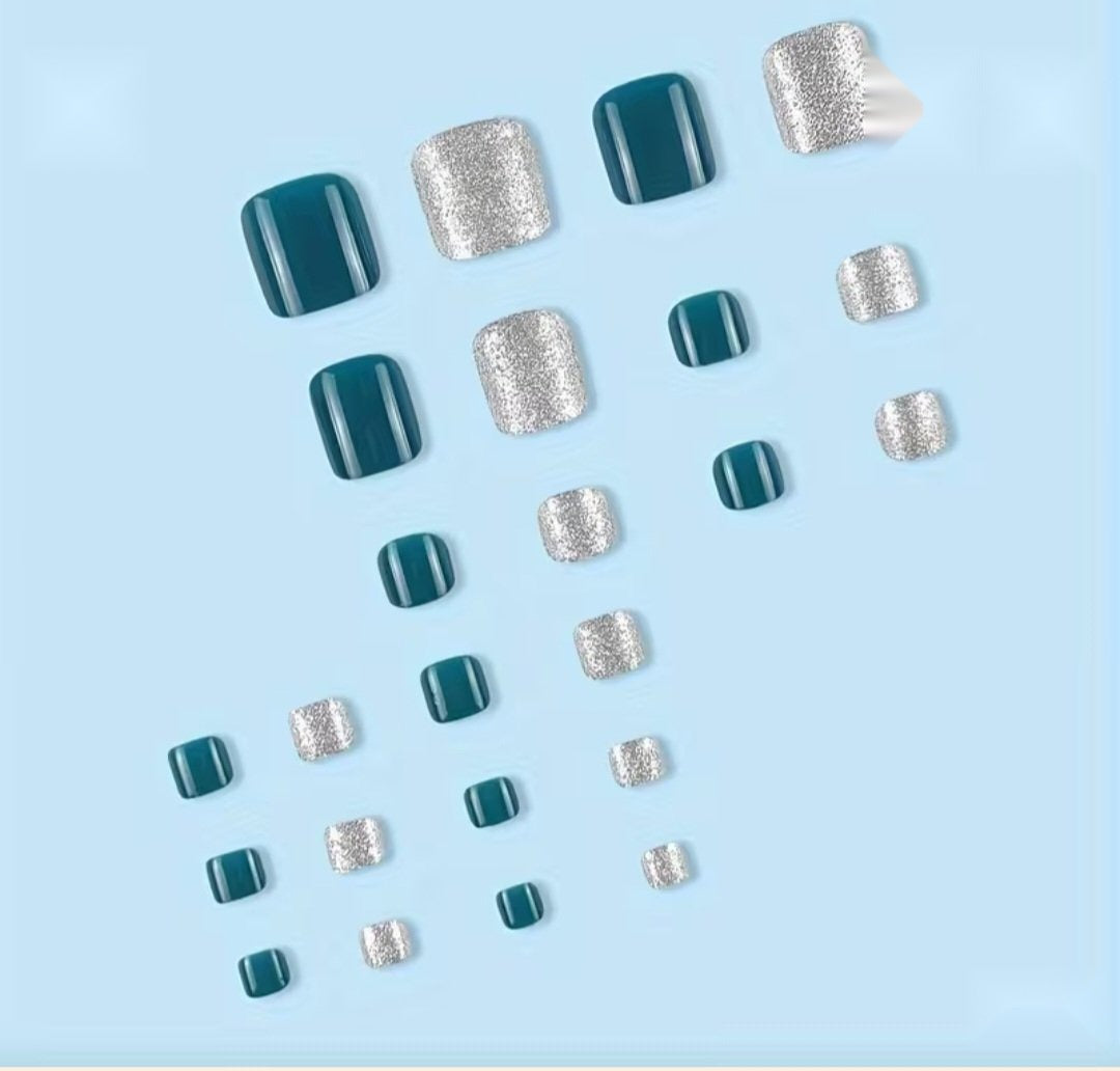 Faux ongles pour orteils — 24 pièces