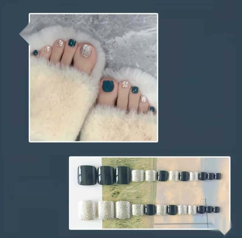 Faux ongles pour orteils — 24 pièces