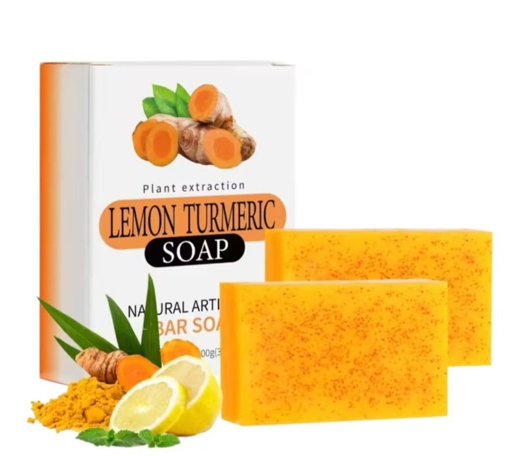 Savon au curcuma et au citron — lot de 2 pièces (100 g chacune)