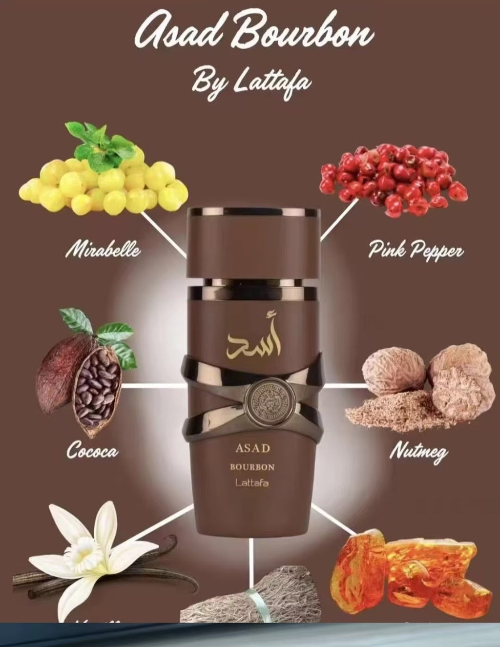 Parfum asad bourbon lafata pour hommes 100 ml