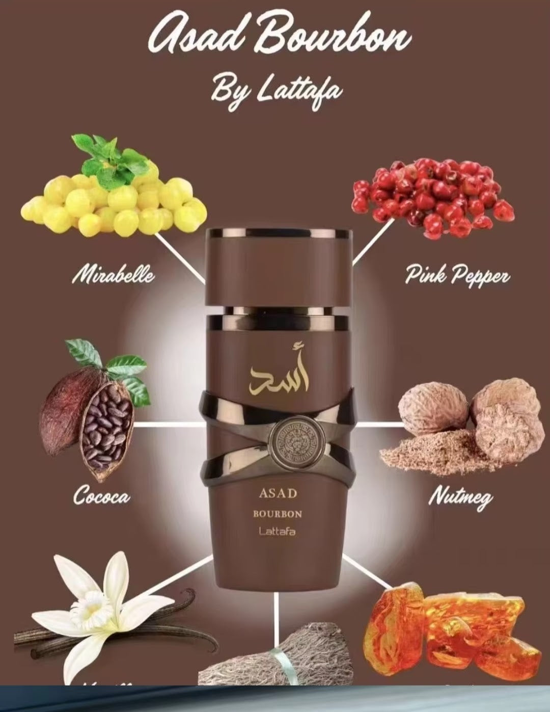 Parfum asad bourbon lafata pour hommes 100 ml