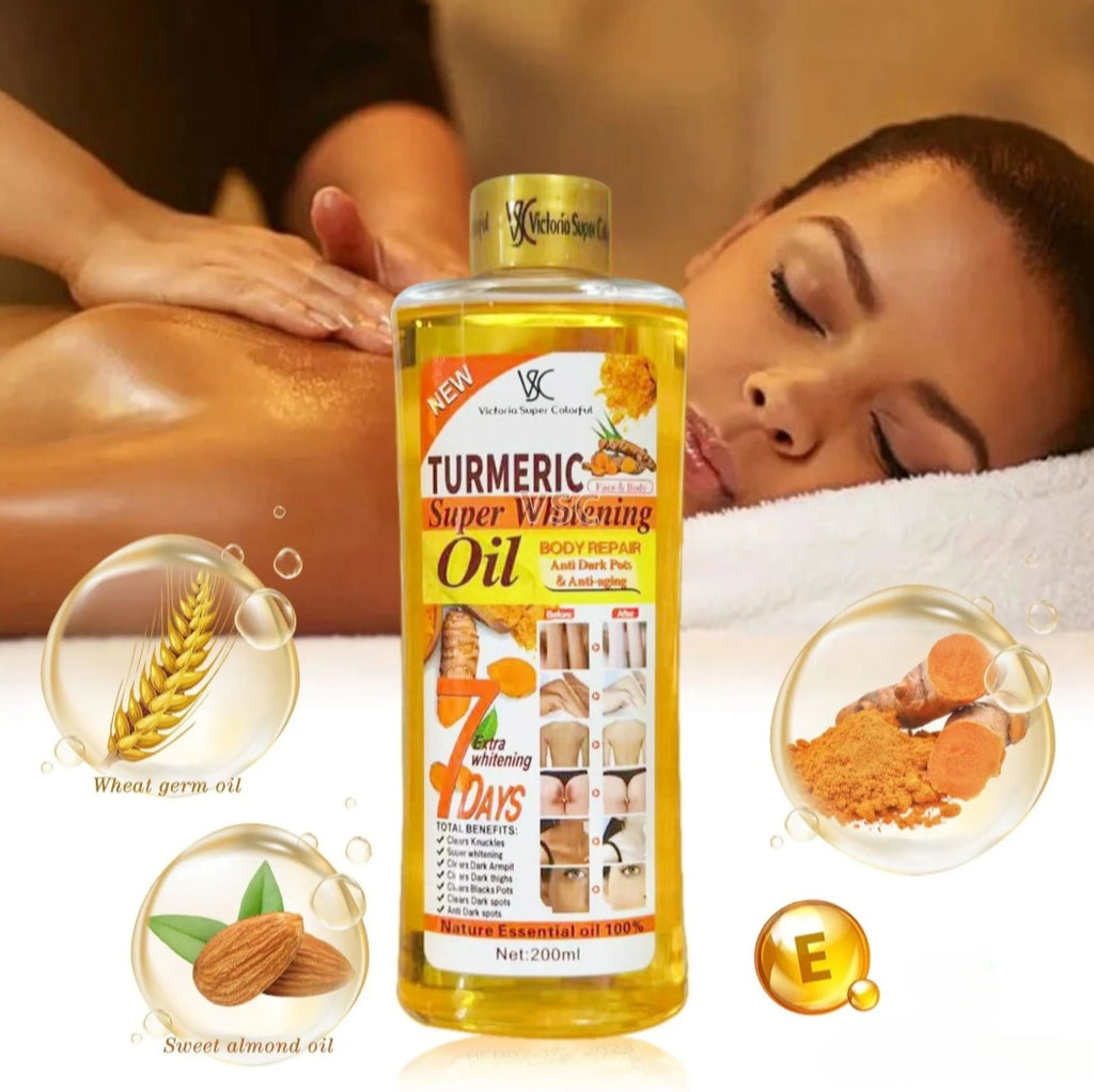 L'huile turmeric 200 ml pour le visage et le corps
