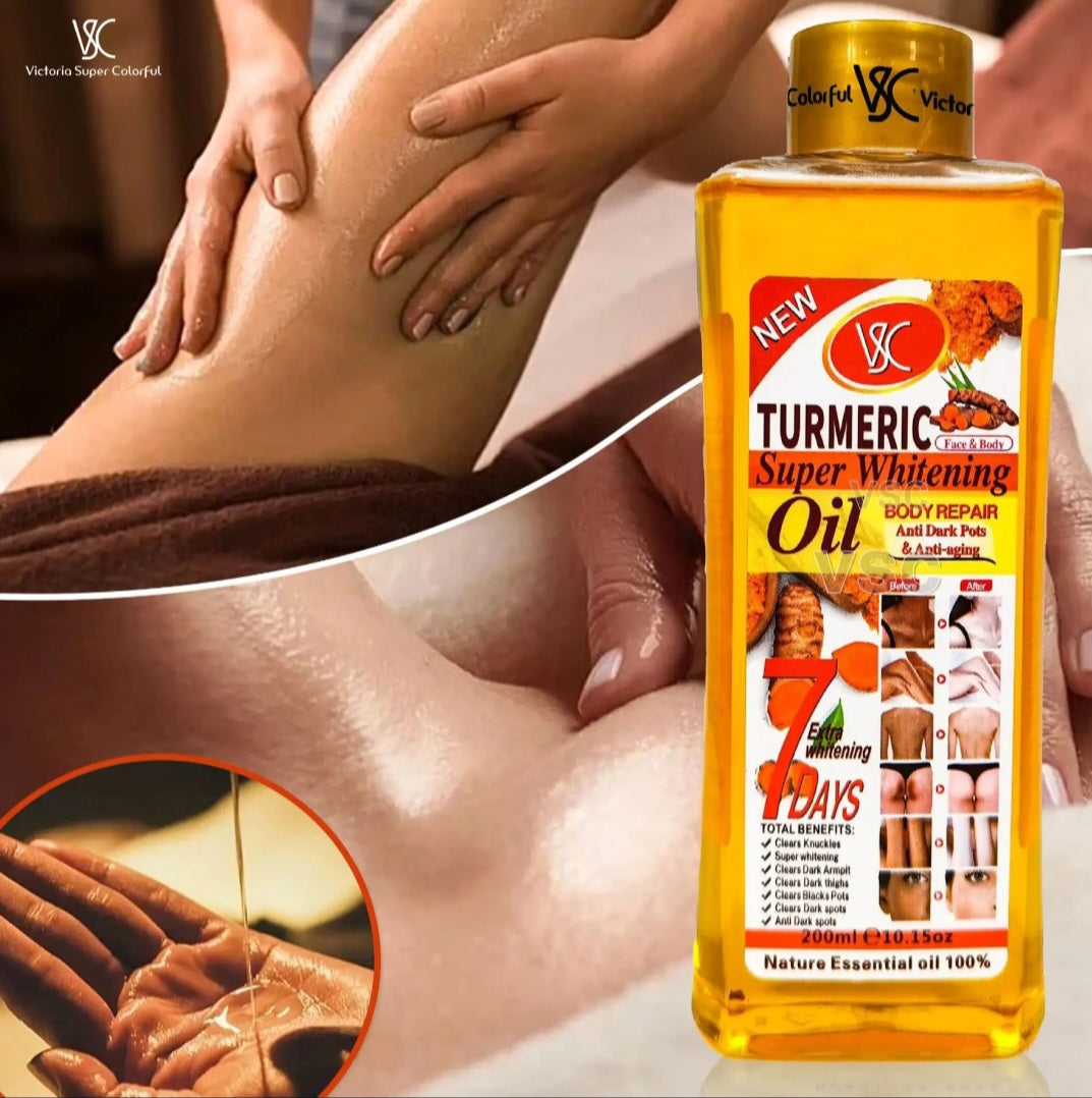 L'huile turmeric 200 ml pour le visage et le corps