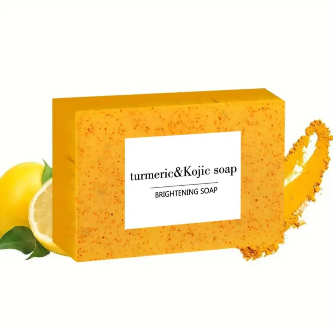 1 pièces de savon curcuma au  citron 100g pour le visage et le corps