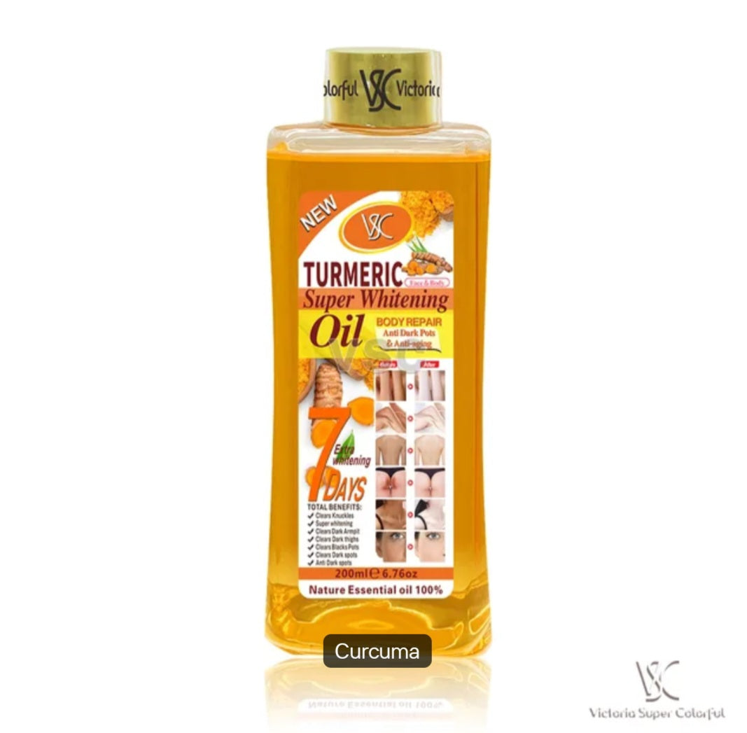 L'huile turmeric 200 ml pour le visage et le corps